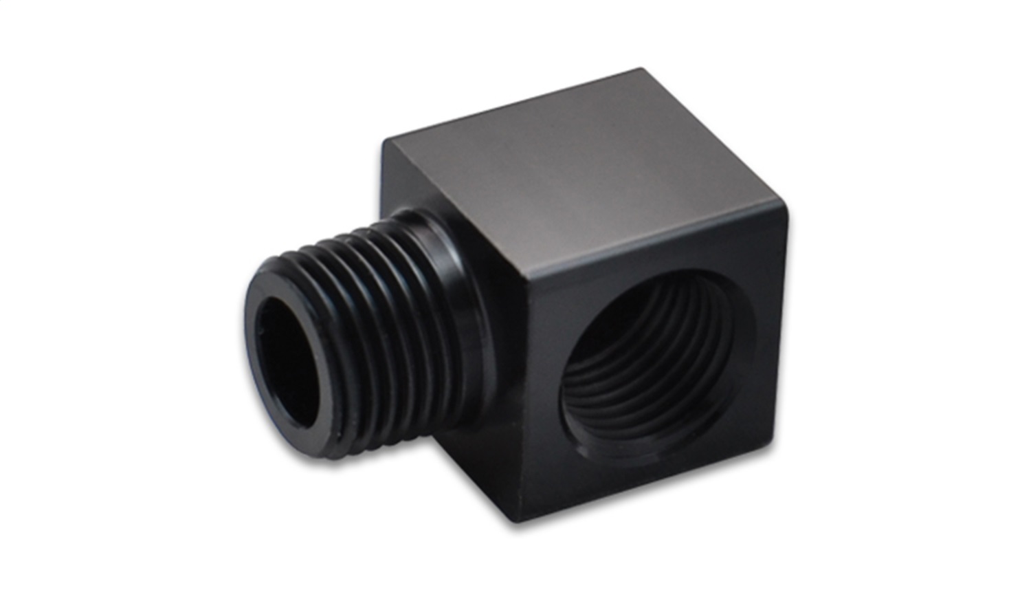 Vibrant 3/8In Tube to -6AN Female 90 Degree Union Adapter Fitting w/ Olive Inserts main image 1